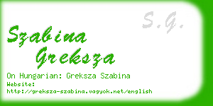 szabina greksza business card